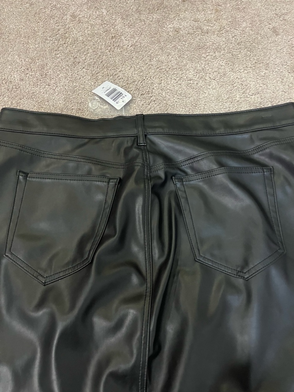 Torrid Midi Length Faux Leather Skirt with Front Slit - Picture 10 of 11